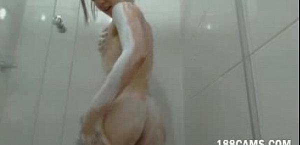  Cream Body Rub Down And Fingering In Shower J2T